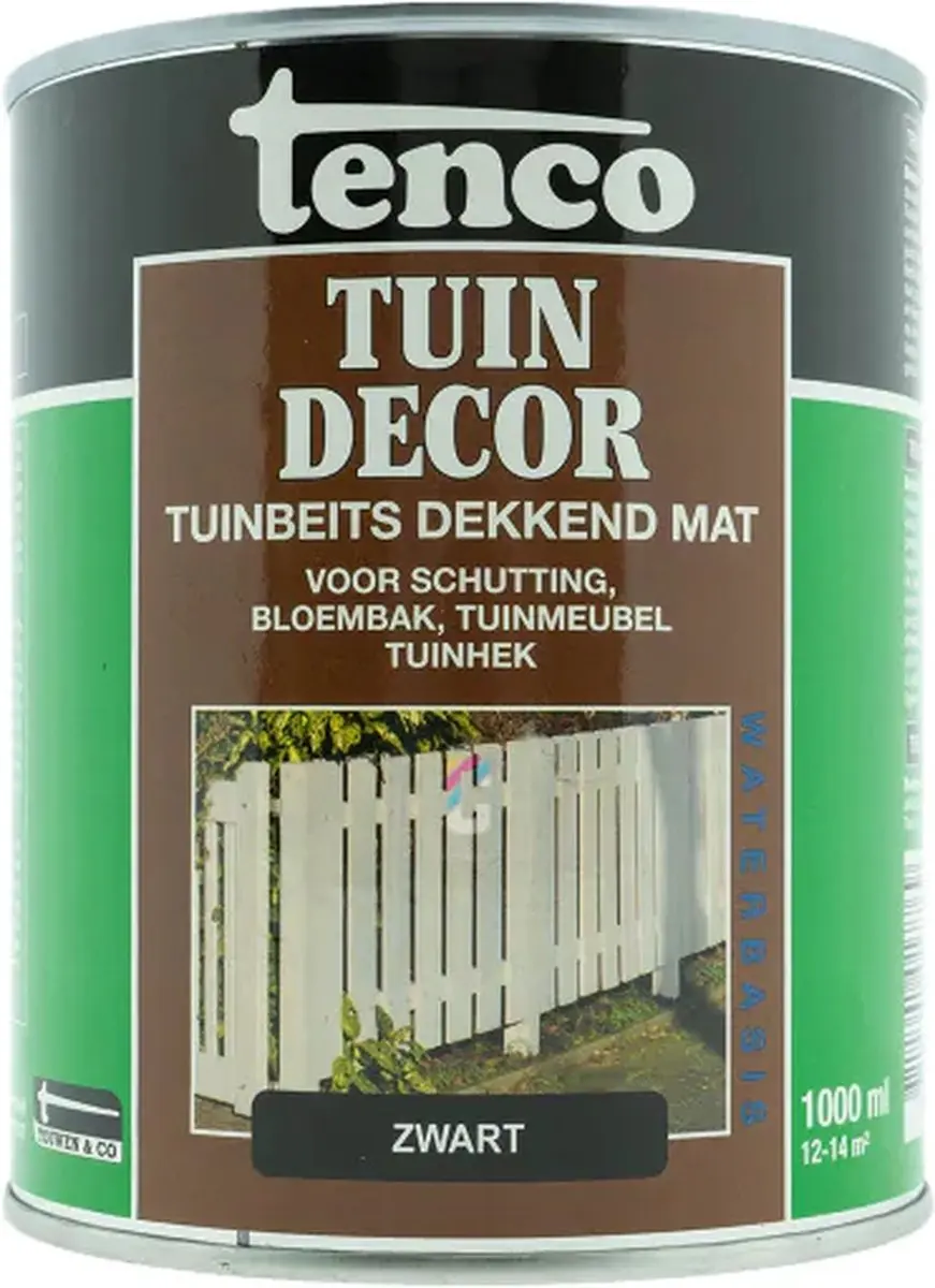 Tenco Tuindecor Zwart Mat 1L