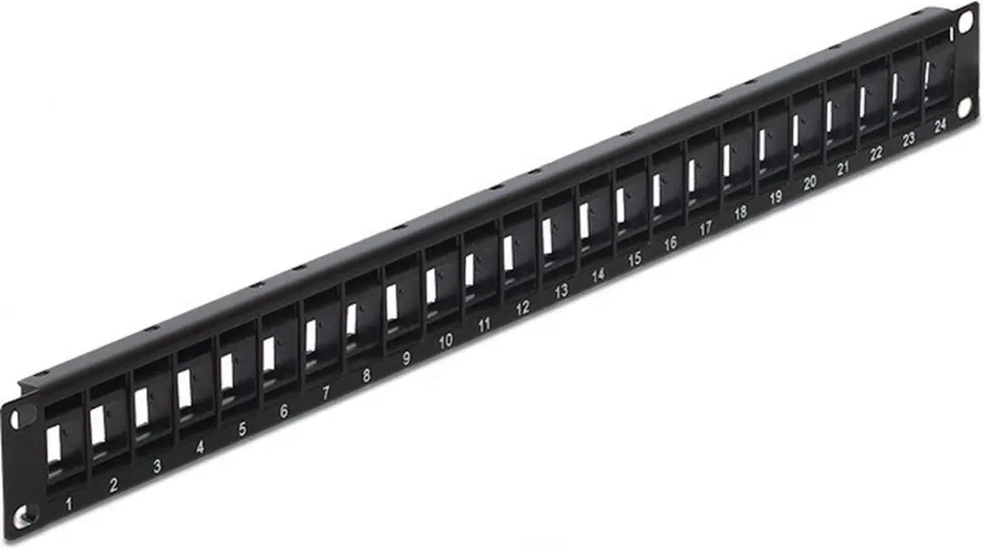 Delock 19" Patch Panel 1U 24x Keystone - Zwart