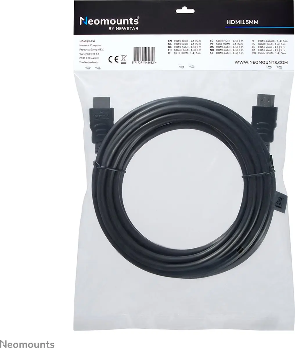 Neomounts HDMI 14 Kabel 5m - Zwart