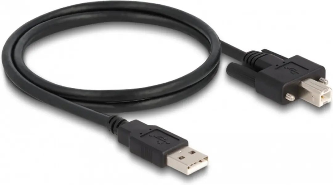 Delock USB 2.0 Kabel A-male naar B-male 1m - Zwart