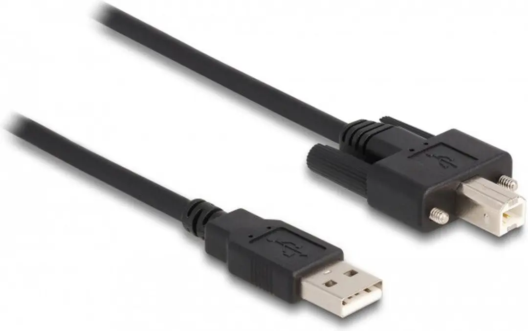 Delock USB 2.0 Kabel A-male naar B-male 1m - Zwart