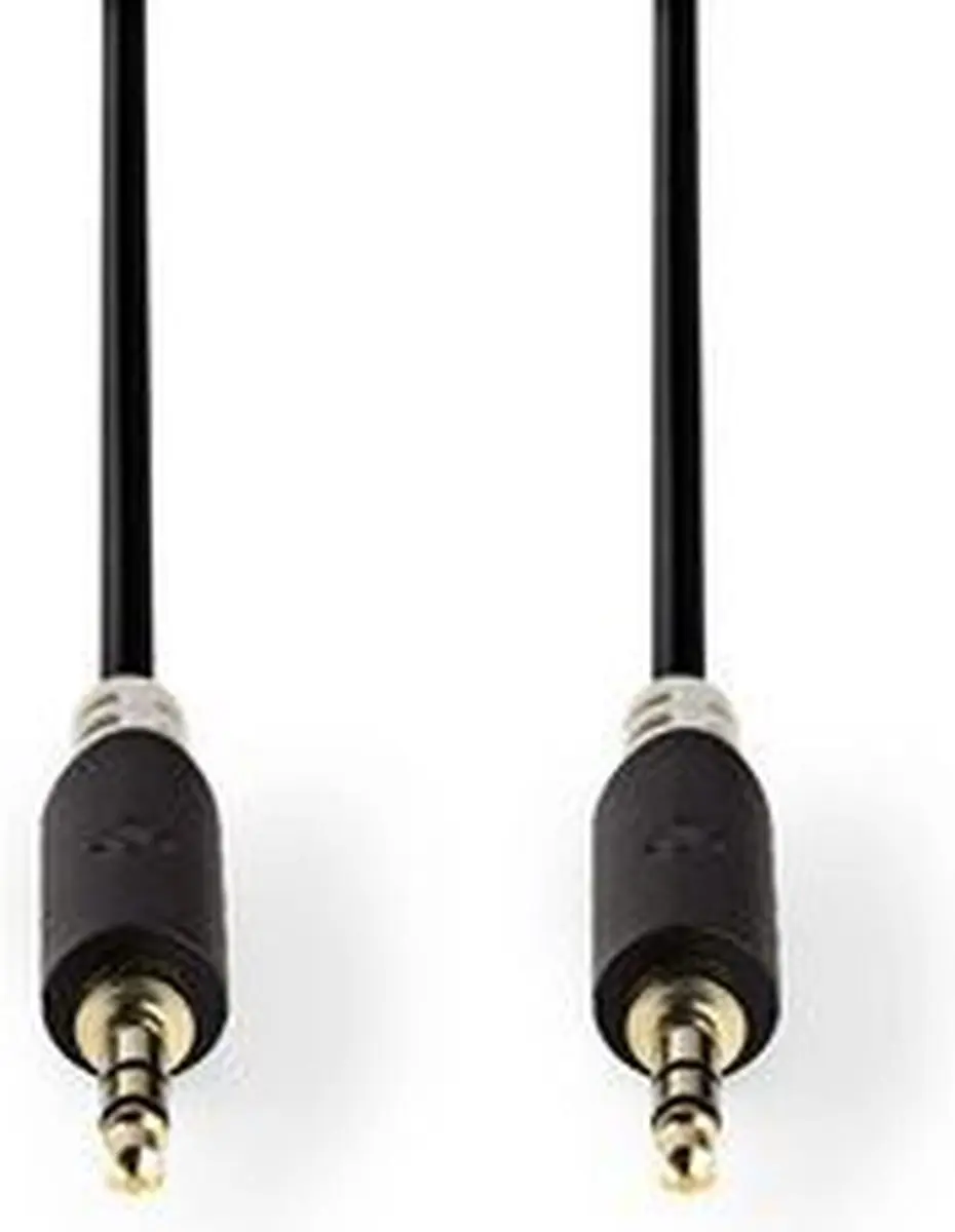 Nedis Stereo-Audiokabel 3,5mm M/M - 1m - Verguld - Antraciet