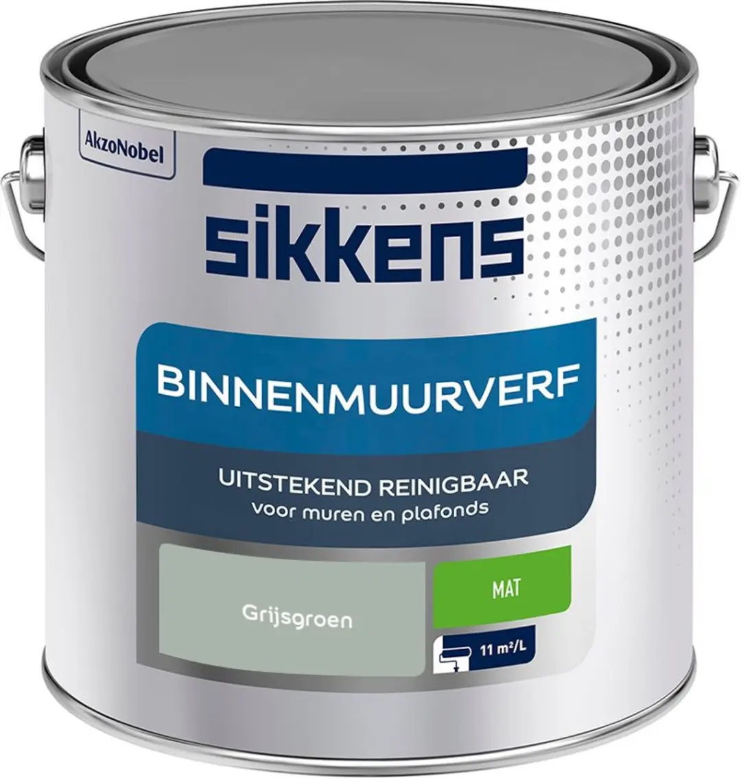 Sikkens Binnenmuurverf Mat Grijsgroen 2,5L