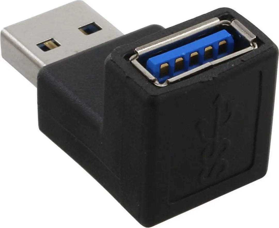 InLine USB-A Haakse Adapter USB3.0 - Zwart