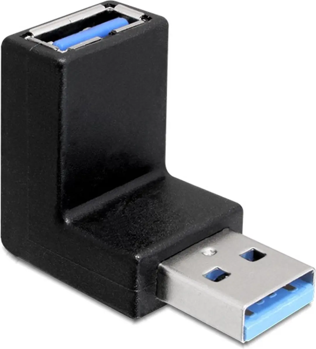 InLine USB-A Haakse Adapter USB3.0 - Zwart