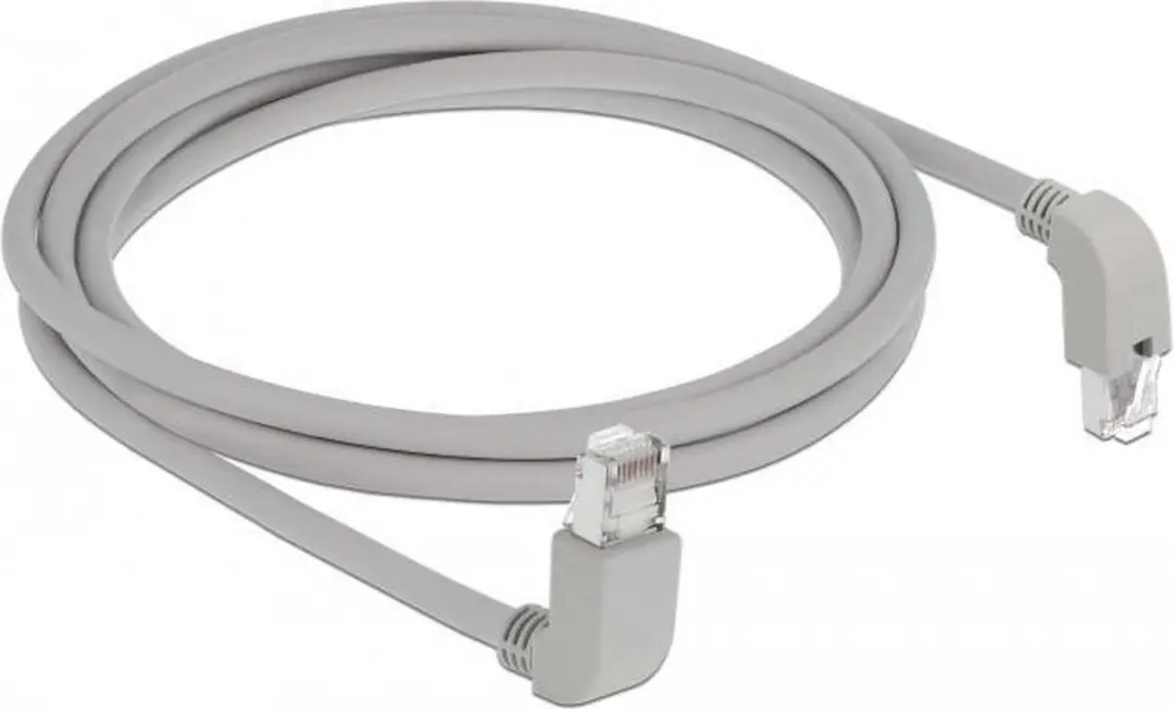 Delock RJ45 Cat.5e SF/UTP Gehoekte Kabel 2m - Grijs