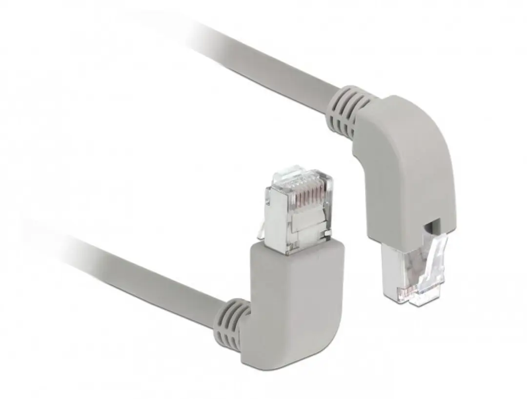 Delock RJ45 Cat.5e SF/UTP Gehoekte Kabel 2m - Grijs