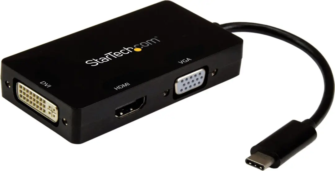 Startech CDPVGDVHDBP USB-C Adapter - 4K 30Hz - HDMI/DVI/VGA - Zwart
