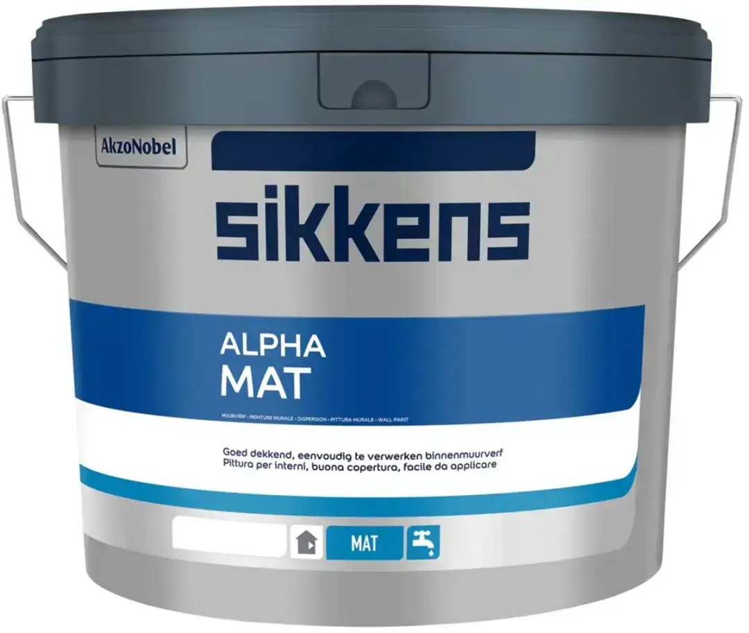 Sikkens Muurverf Alpha Mat Wit/W05 5L