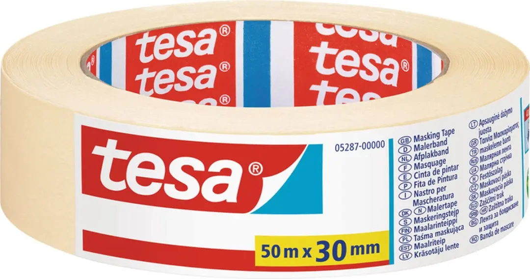 Tesa Masking Tape 30mm x 50m - 8 Rollen - Crème