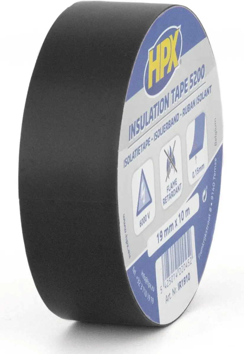 HPX PVC Isolatietape 19mm x 10m - 10 Stuks