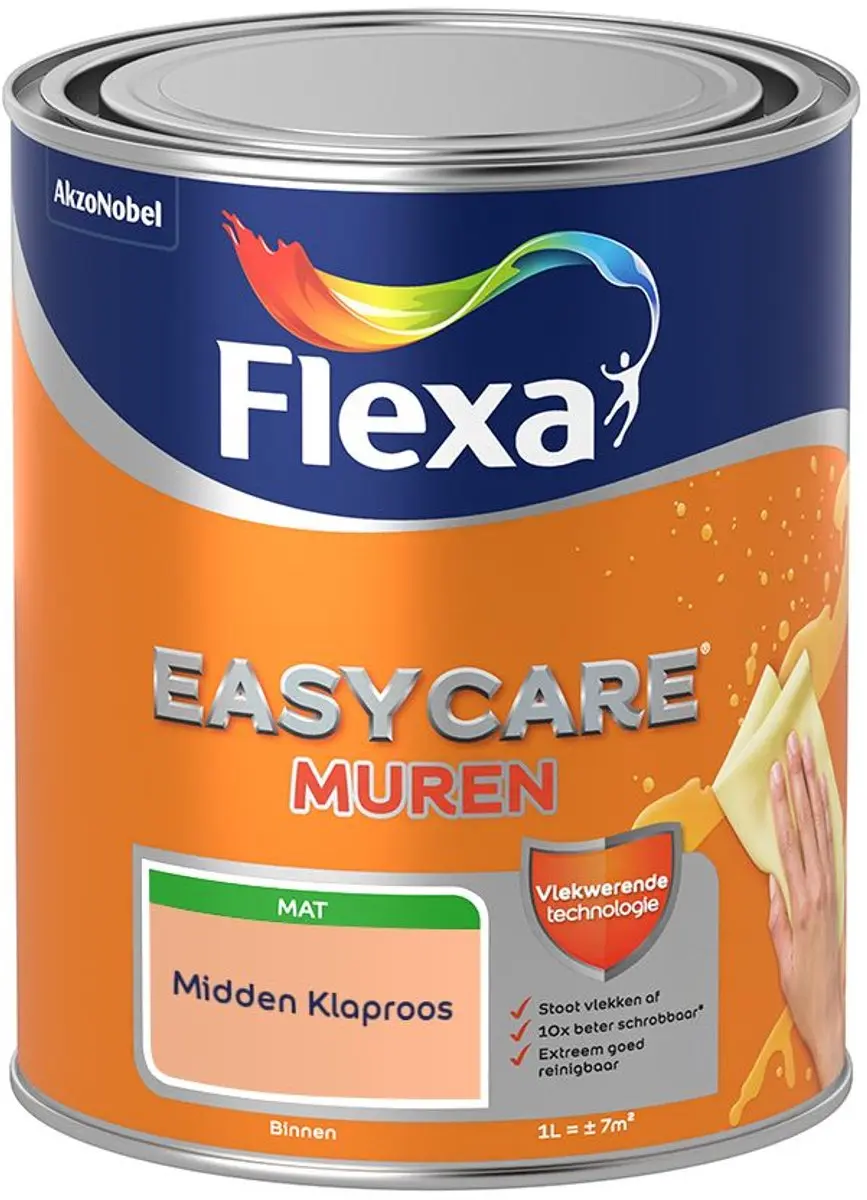 Flexa Easycare Muren Midden Klaproos Mengverf 1L
