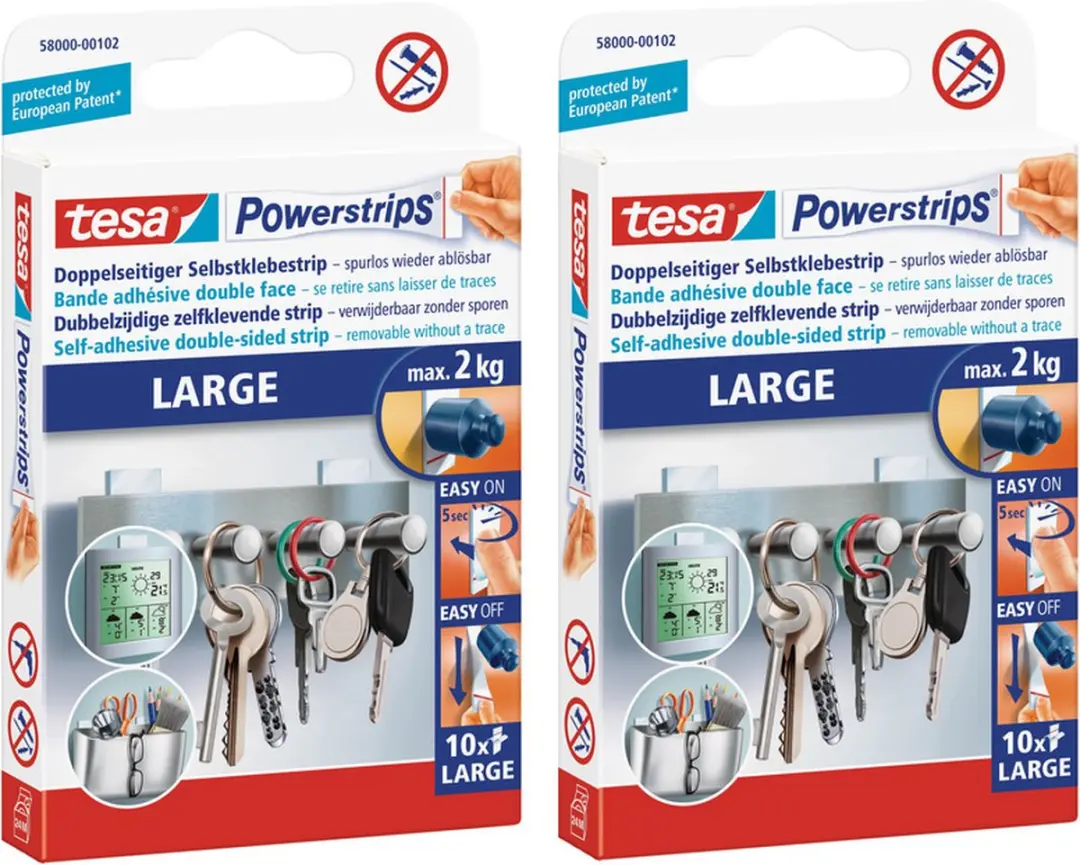 Tesa Powerstrips Dubbelzijdig 20 Stuks