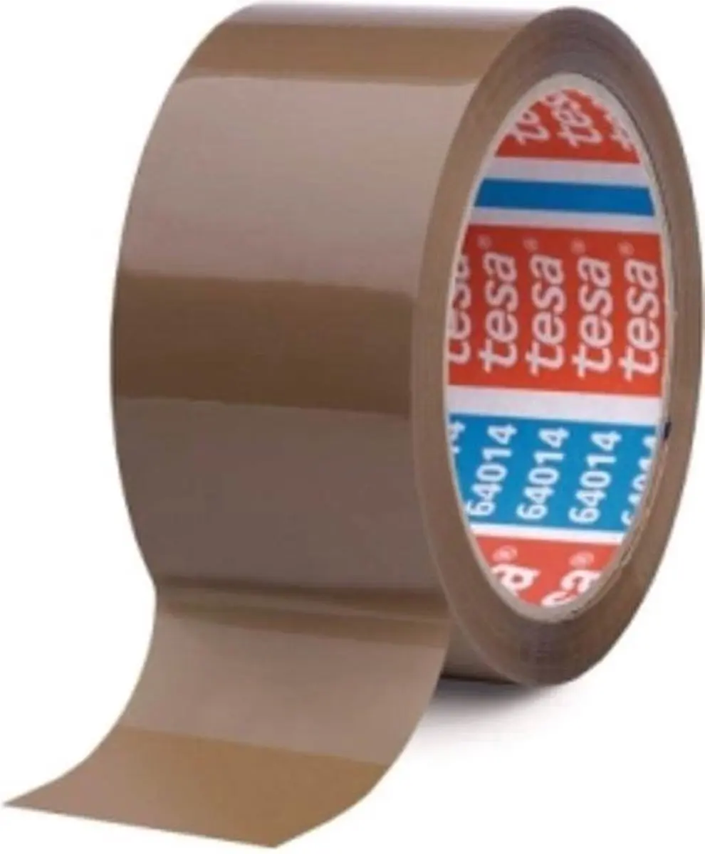 Tesa Verpakkingstape Bruin 66m x 50mm - 6 Stuks