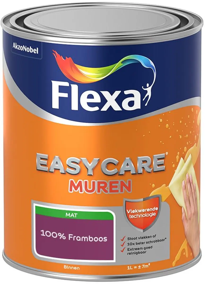 Flexa Easycare Murenverf 100% Framboos 1L