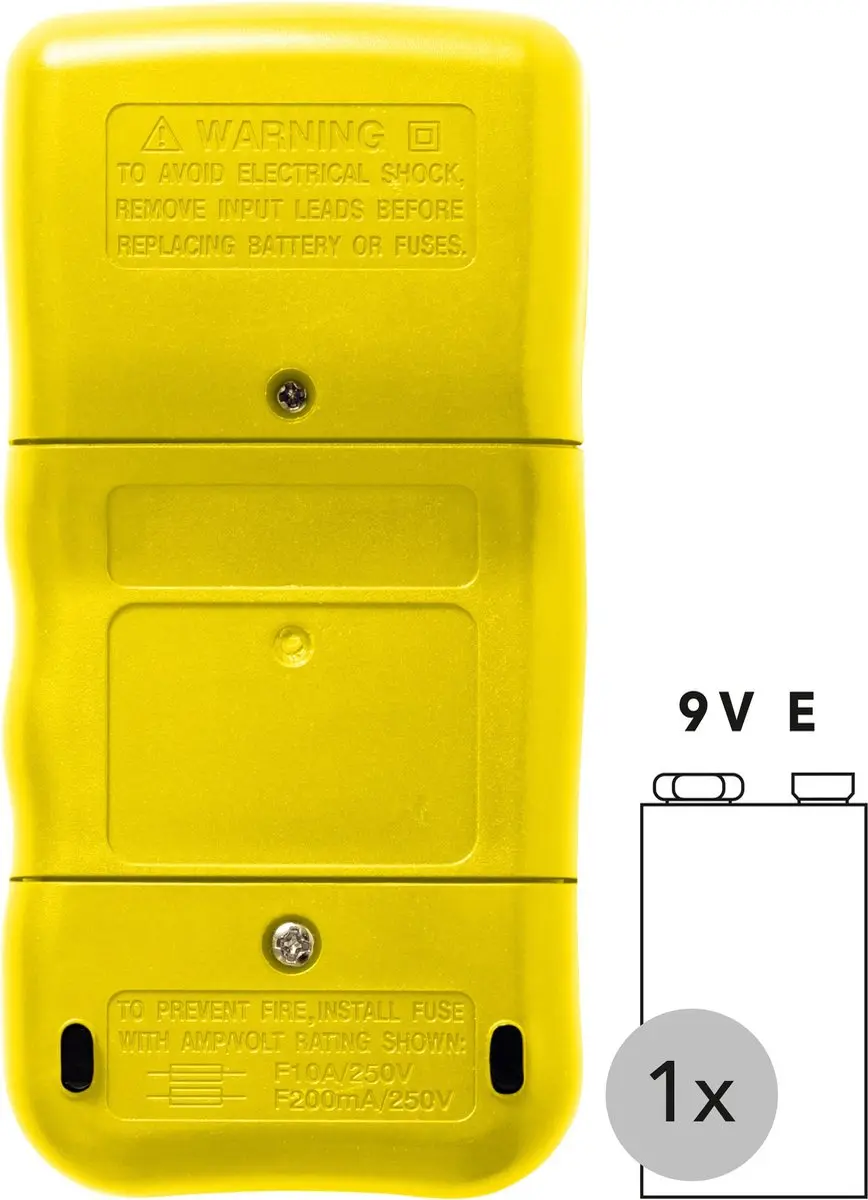 Trotec BE47 Multimeter - Geel/Zwart