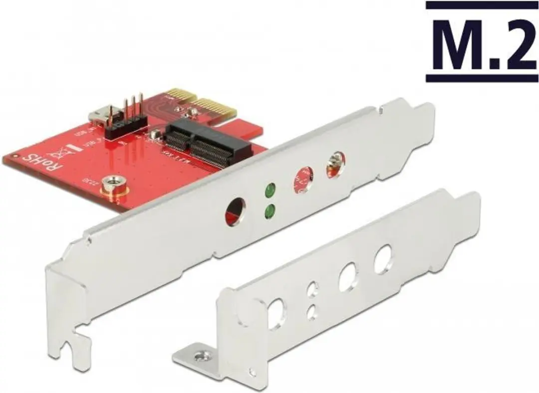 Delock PCIe Kaart M.2 Key E - 1x Intern - Low Profile - Zwart - afbeelding 6 van 6
