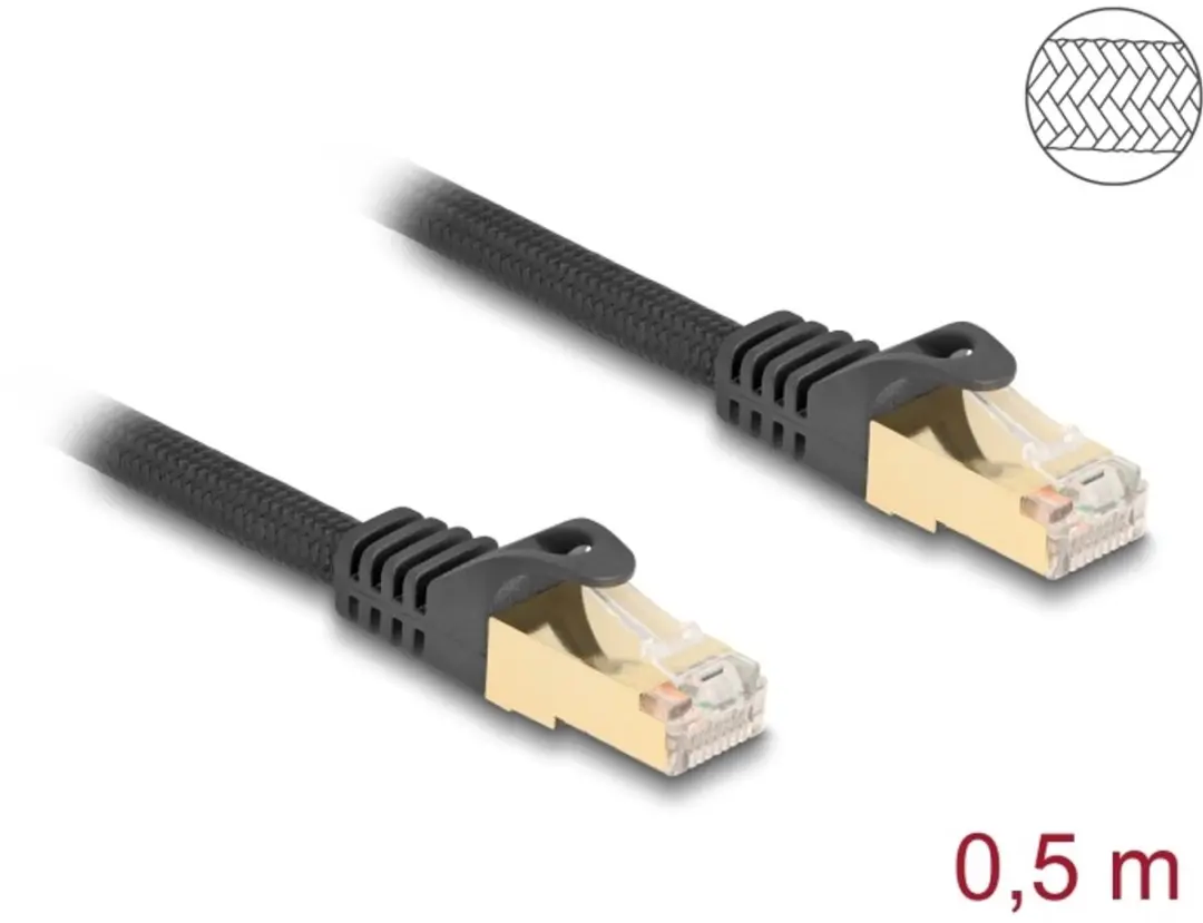 Delock Cat.6A S/FTP RJ45 Kabel 0,5m