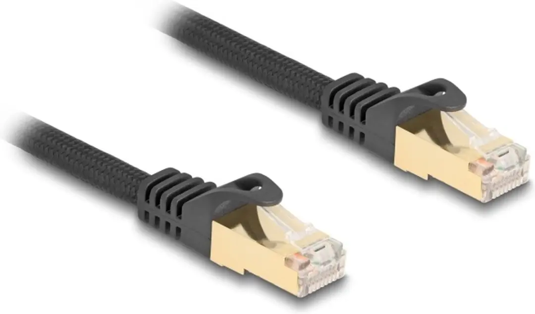 Delock Cat.6A S/FTP RJ45 Kabel 0,5m - Zwart