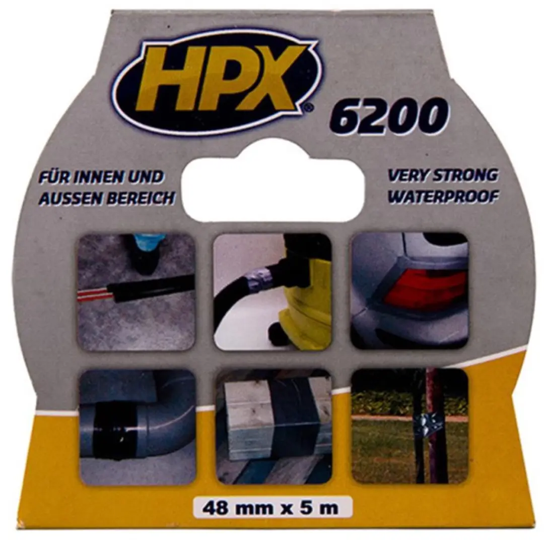 HPX Pantsertape 48mm x 5m - Zwart