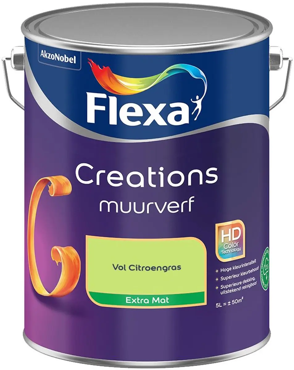 Flexa Creations Muurverf Extra Mat Vol Citroengras 5L