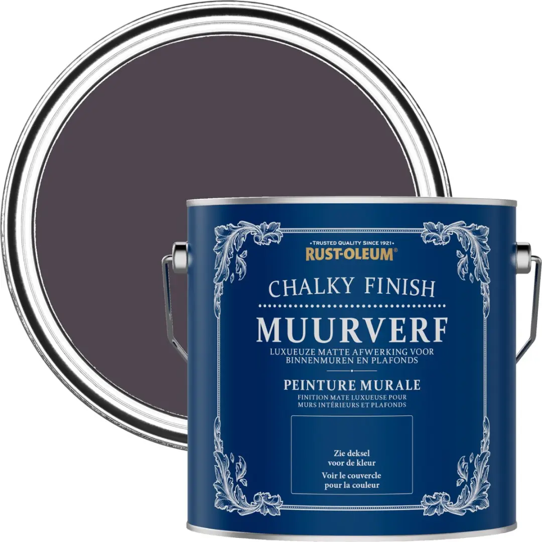 Rust-Oleum Donkerpaars Chalky Finish Muurverf 2,5L