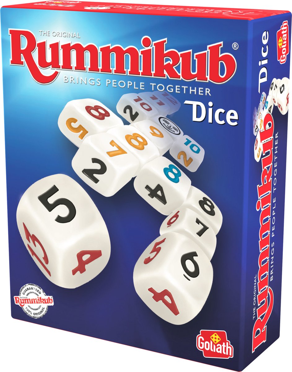 Goliath Rummikub Dice - Dobbelspel - Bordspel - Makkelijk mee te nemen op reis! - Rummikub met dobbelstenen!