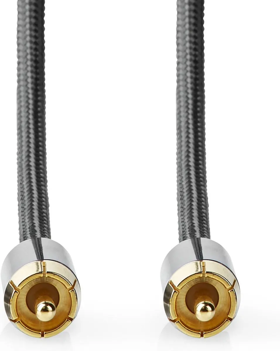 Nedis Subwooferkabel RCA - Verguld - 5m - Antraciet