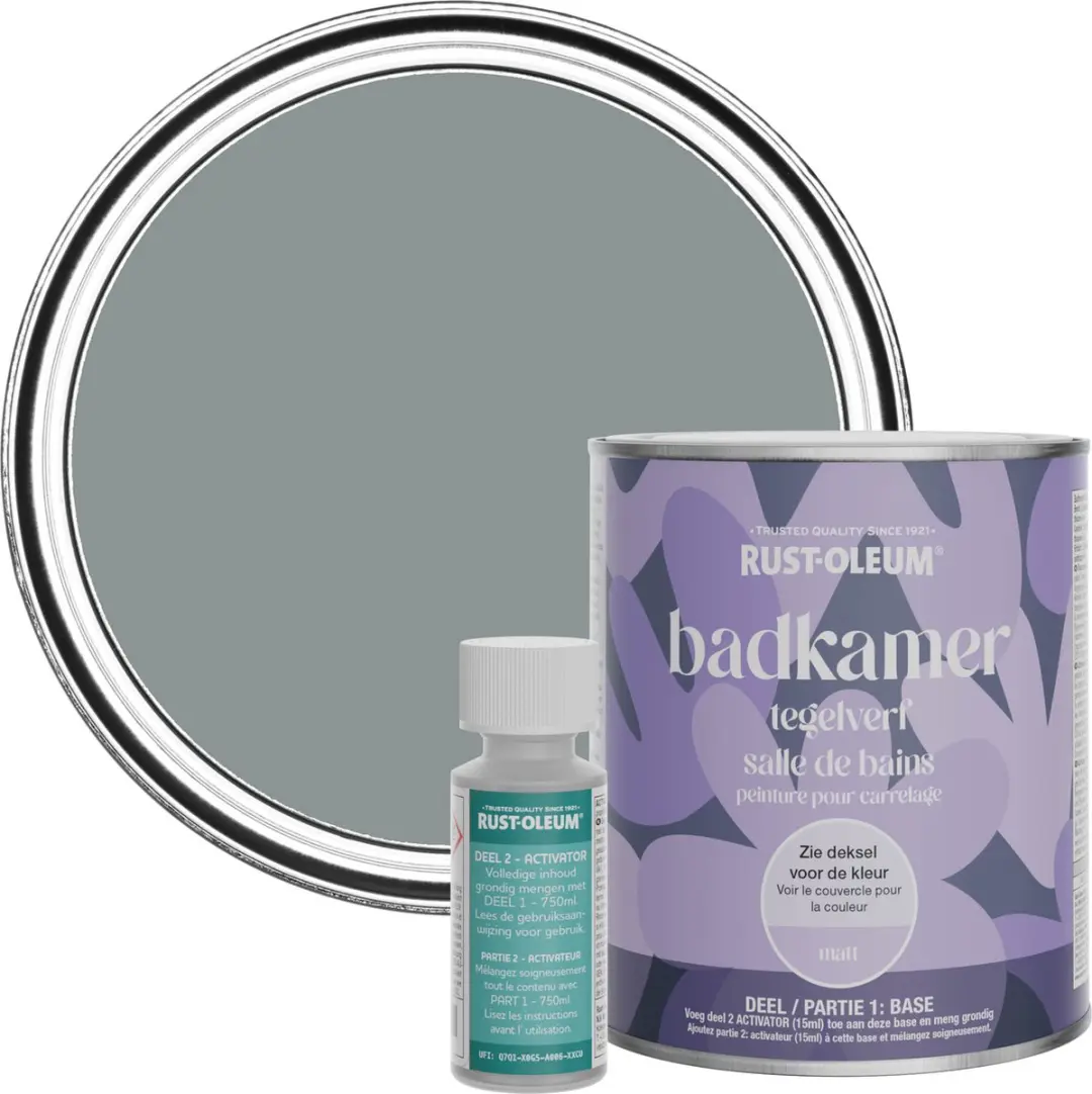 Rust-Oleum Donkergrijs Badkamer Tegelverf Matt 750ml