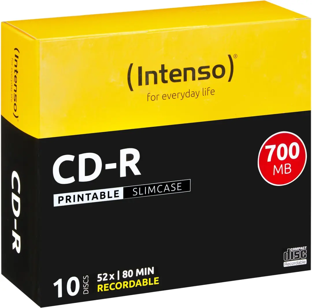 Intenso 1801622 CD-R 700MB - 10 Stuks Slimcase