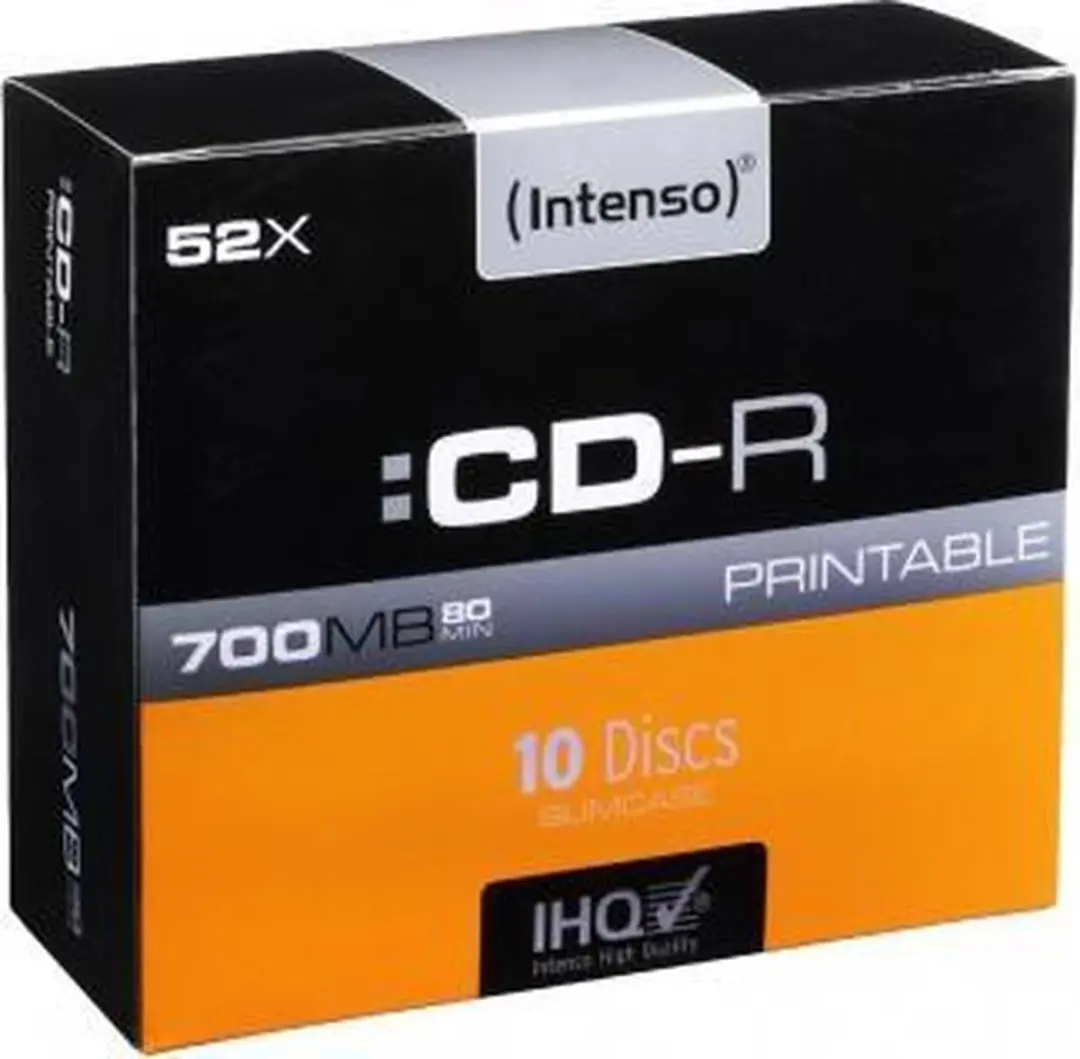 Intenso 1801622 CD-R 700MB - 10 Stuks Slimcase