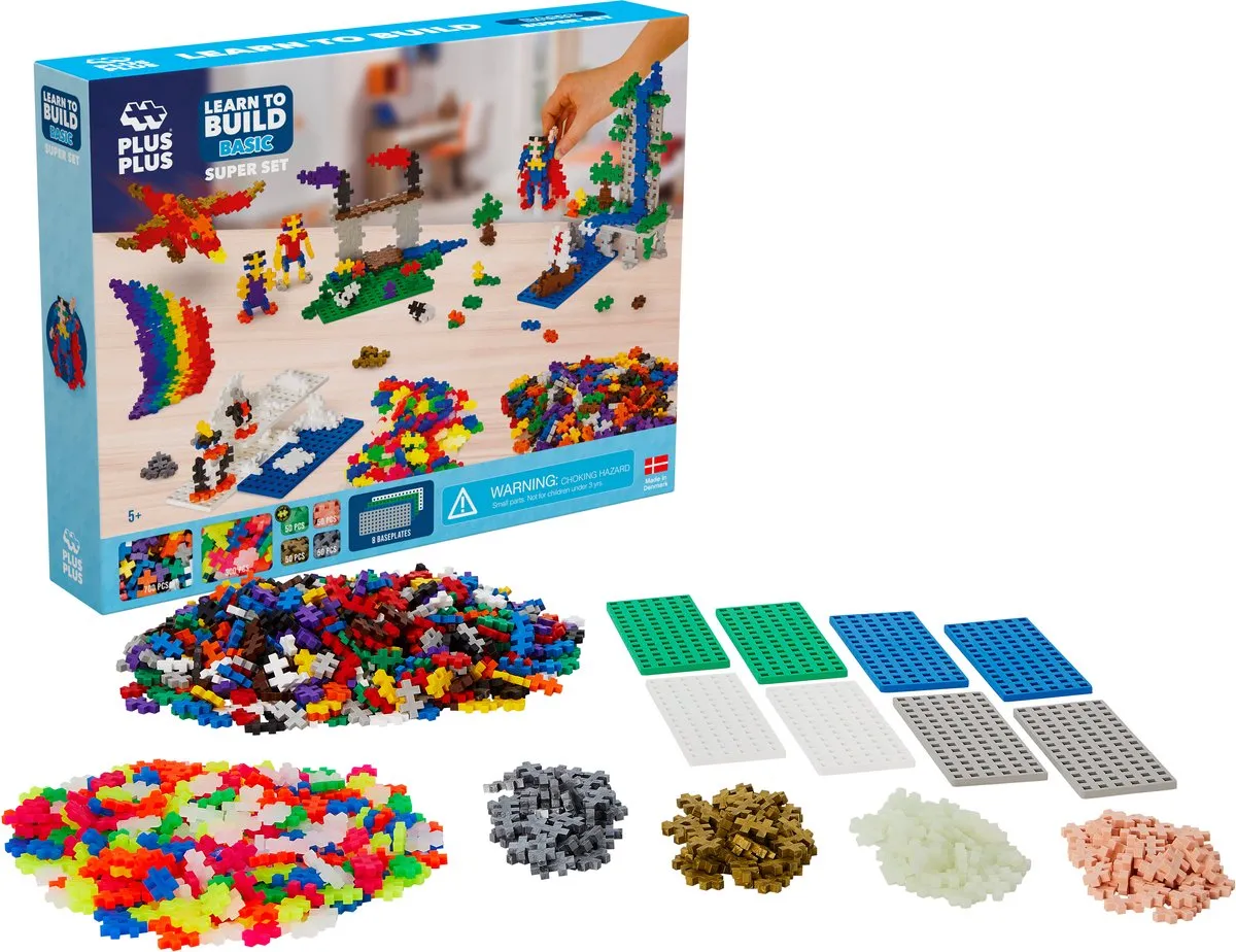 Plus-Plus Learn to Build 3811 Bouwset 1200 Stuks - Blauw