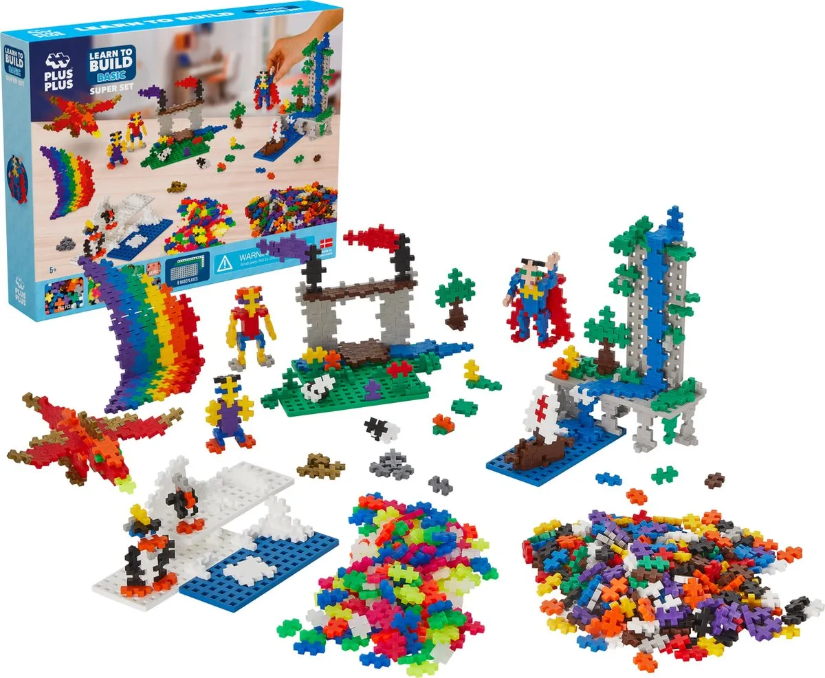 Plus-Plus Learn to Build 3811 Bouwset 1200 Stuks - Blauw