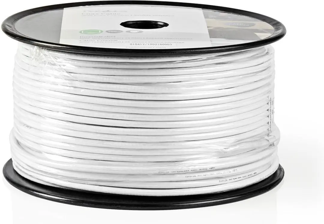 Nedis Coaxkabel CSBR4005WT1000 - 100m - 75 Ohm - Wit