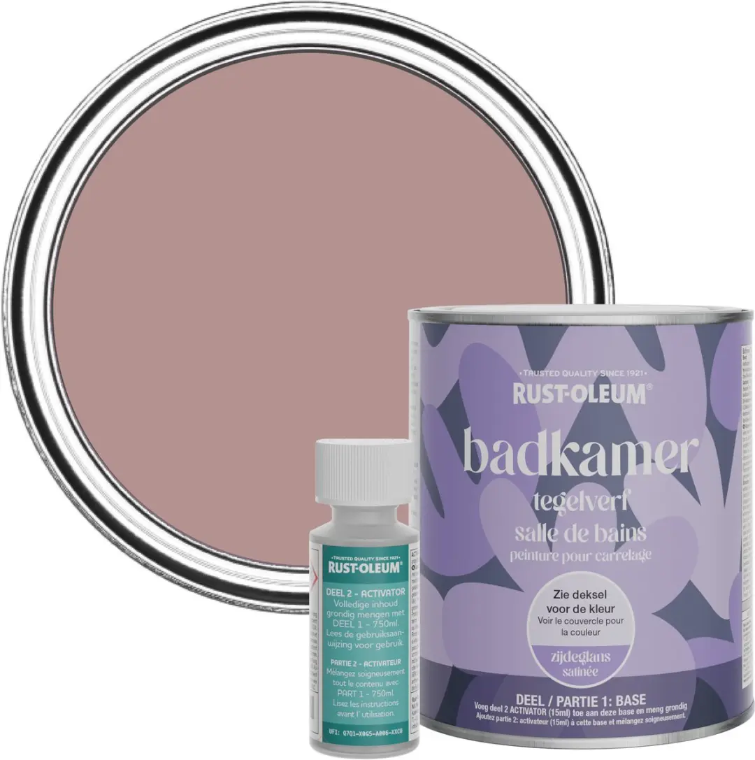 Rust-Oleum Badkamertegelverf Zijdeglans Blush 750ml