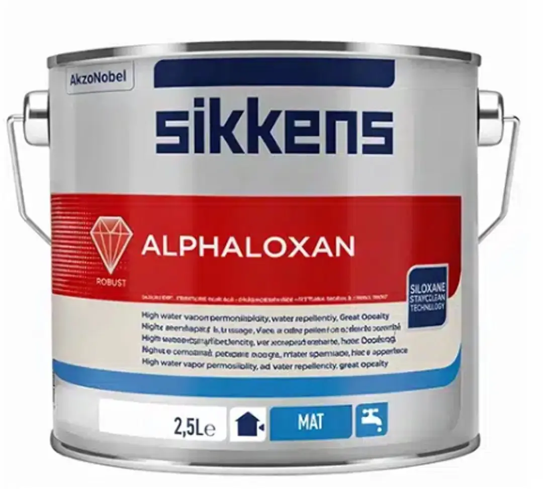 Sikkens Alphaloxan Minerale Muurverf 2.5L RAL 9010 Gebrokenwit