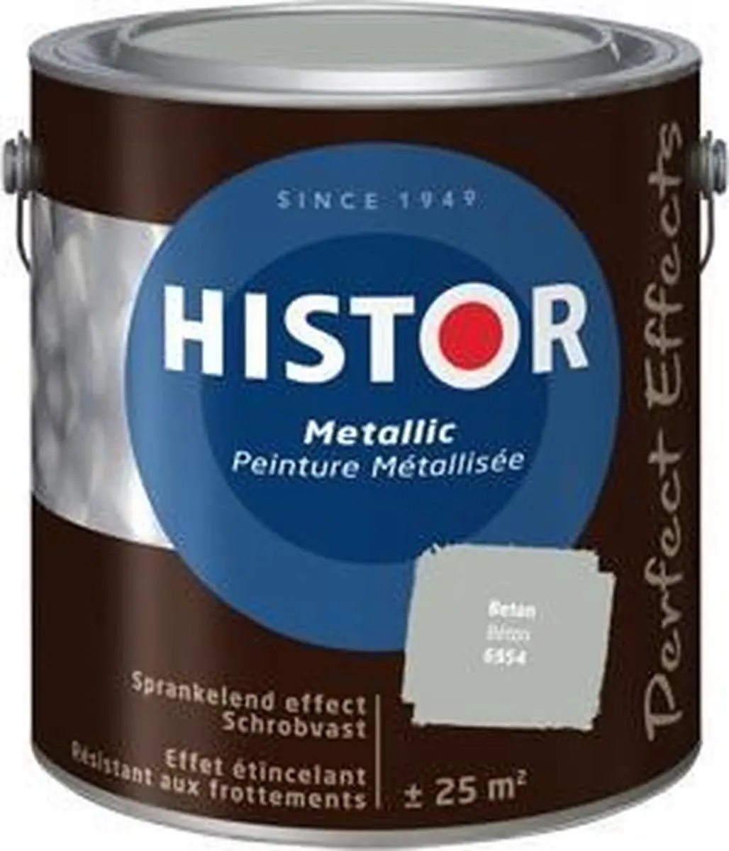 Histor Perfect Effects Metallic Muurverf 2,5L - Grijs Beton
