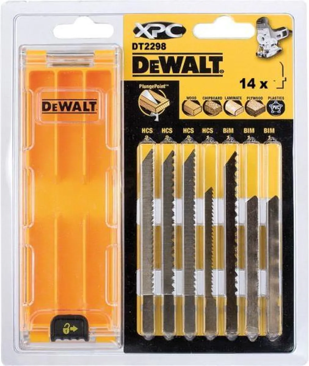 DeWalt DT2298 Decoupeerzaagbladen - 14 Stuks - Hout/Kunststof/Laminaat