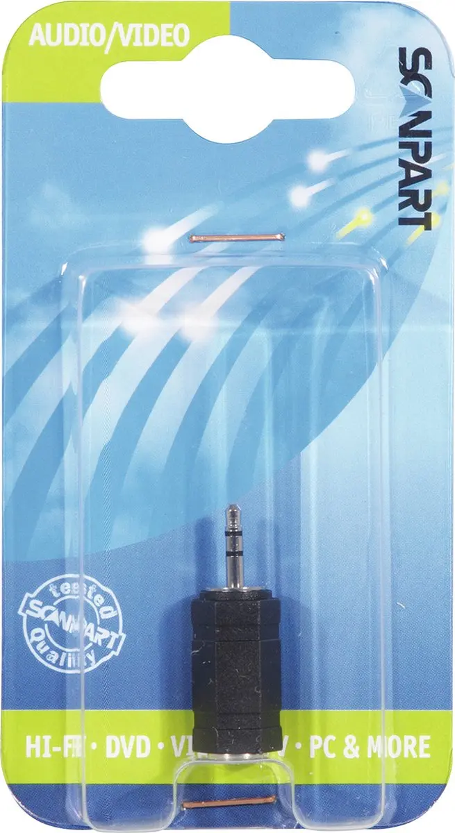 Scanpart Mini Jack Adapter 2.5mm naar 3.5mm - Zwart