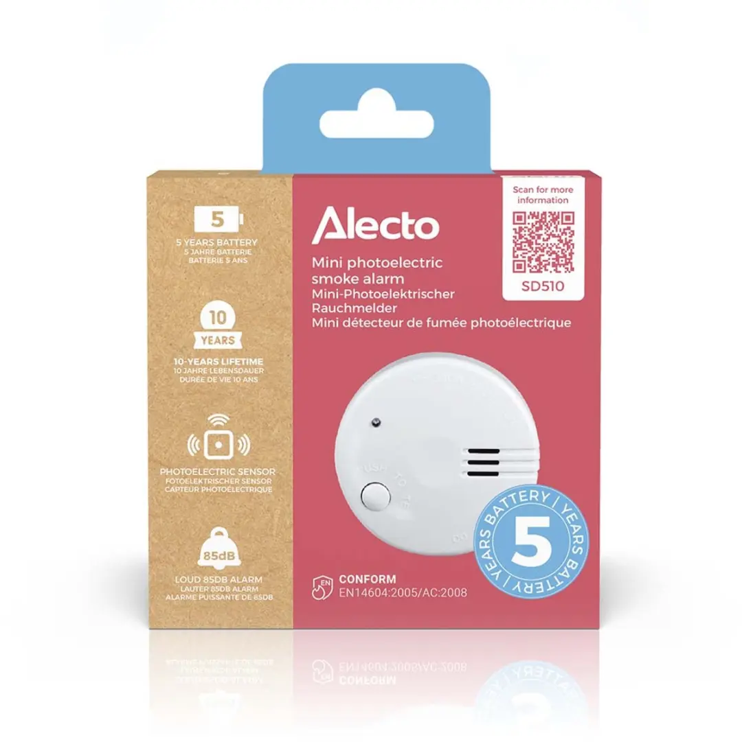 Alecto SD510 Mini Rookmelder 5 Jaar - Wit - afbeelding 6 van 6