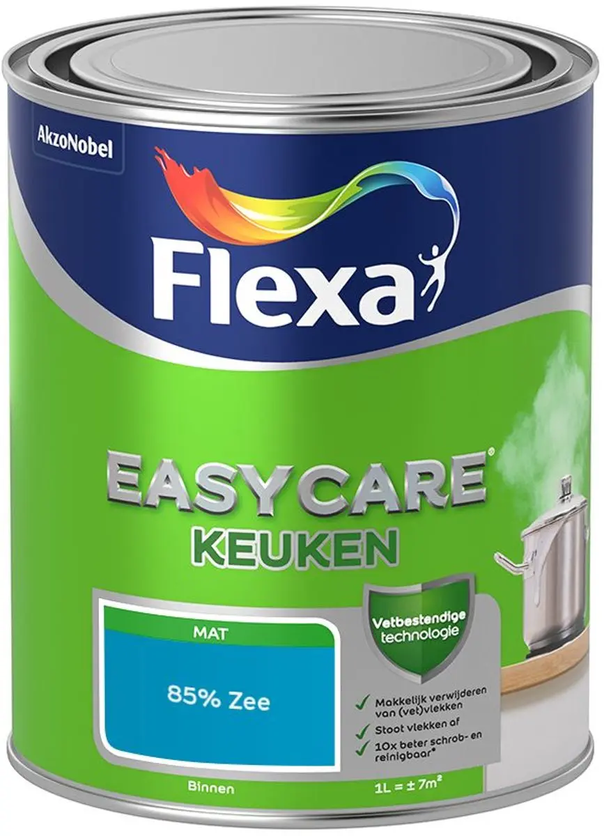 Flexa Easycare Keuken Mengverf 85% Zee - 1L