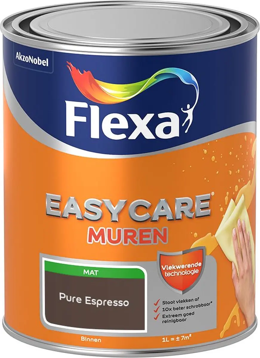 Flexa Easycare Muren Pure Espresso Mengverf 1L