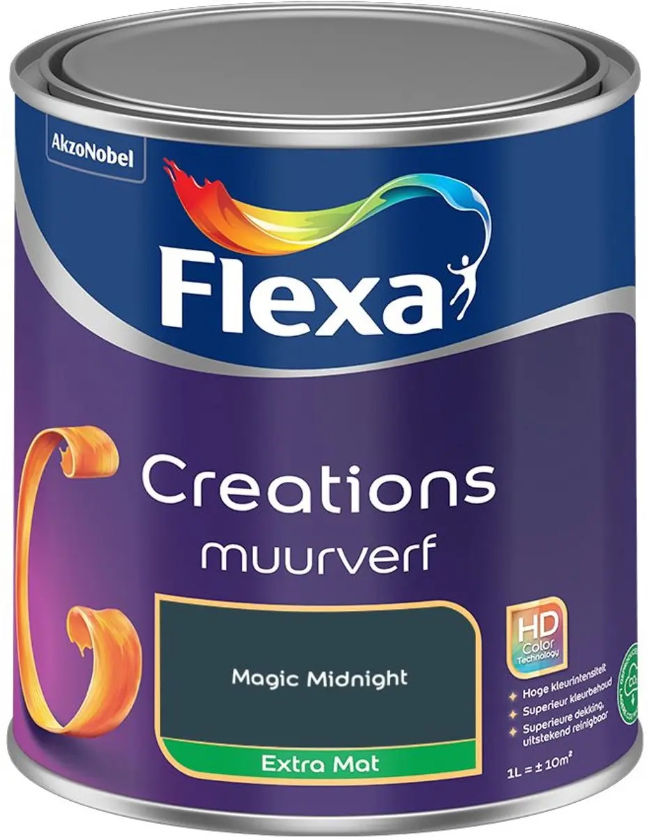 Flexa Creations Muurverf Extra Mat Magic Midnight 1L