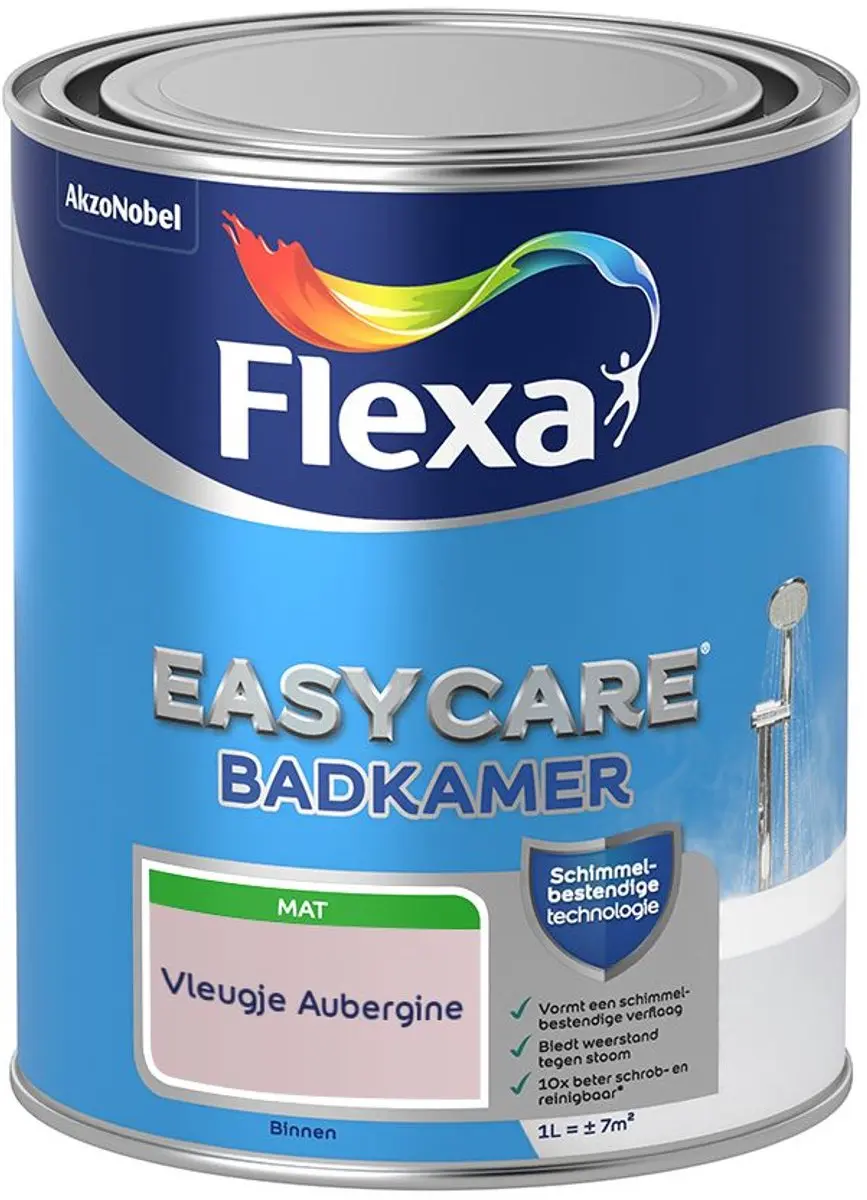 Flexa Easycare Badkamer Vleugje Aubergine Mengverf 1L