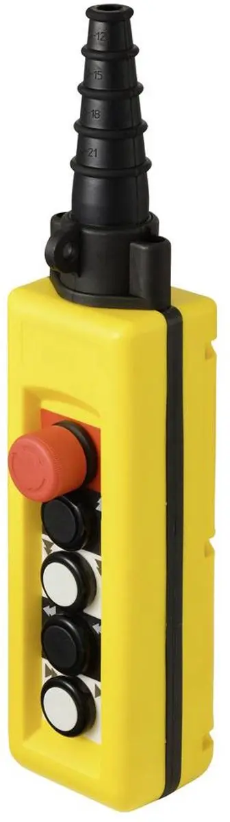 Tru Components TC-A4913 Hangknop met NOT-AUS schakelaar - Geel