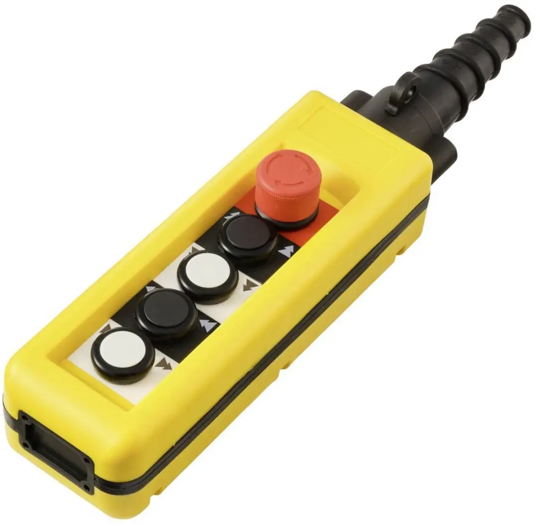 Tru Components TC-A4913 Hangknop met NOT-AUS schakelaar - Geel