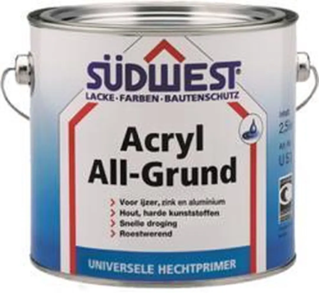 Südwest Acryl All-Grund U51 - 2.5L - Wit
