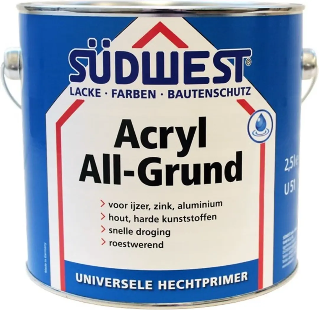Südwest Acryl All-Grund U51 - 2.5L - Wit