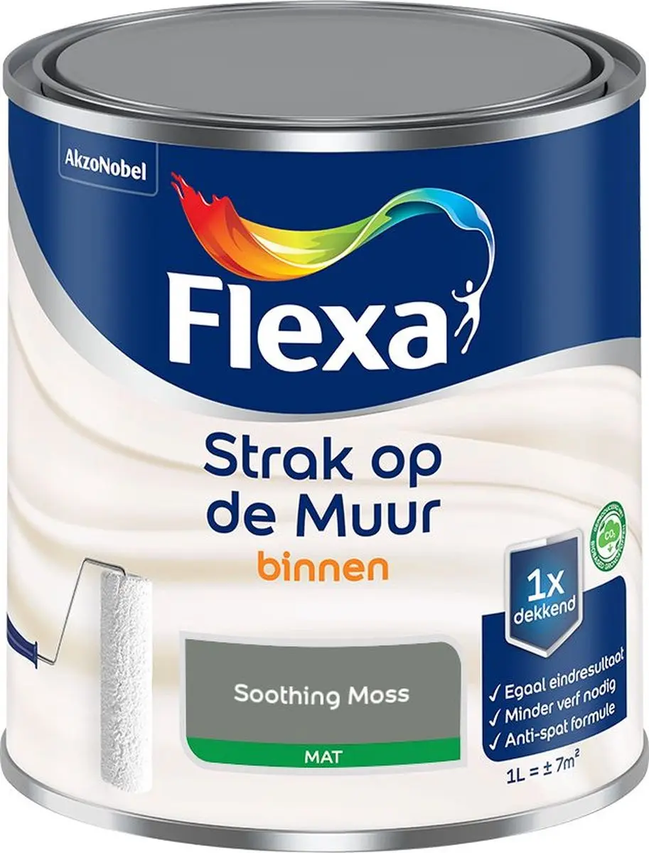 Flexa Strak Op De Muur Binnenmat Soothing Moss Mengkleur 1L