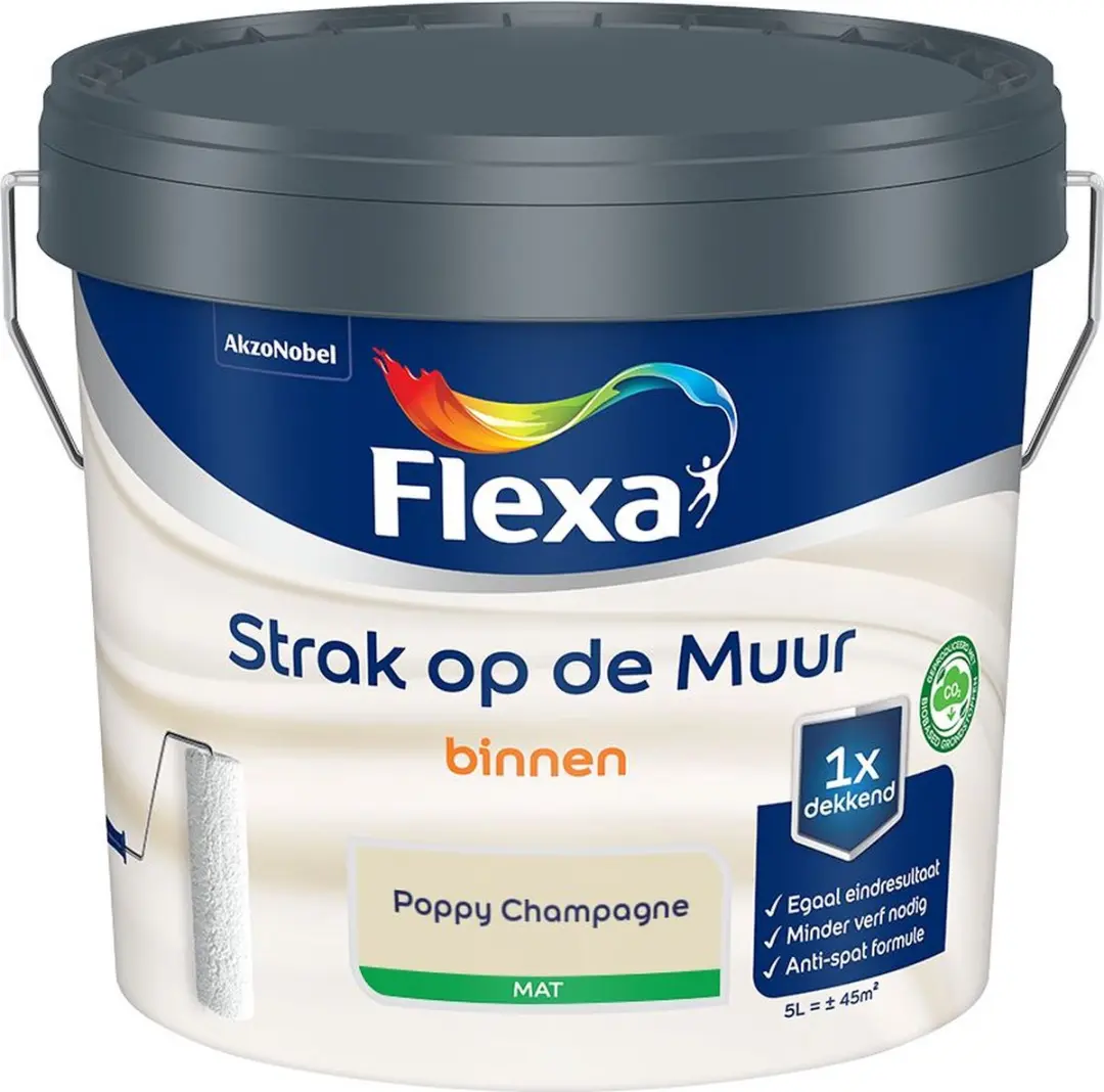 Flexa Strak Op De Muur Binnenmat Poppy Champagne
